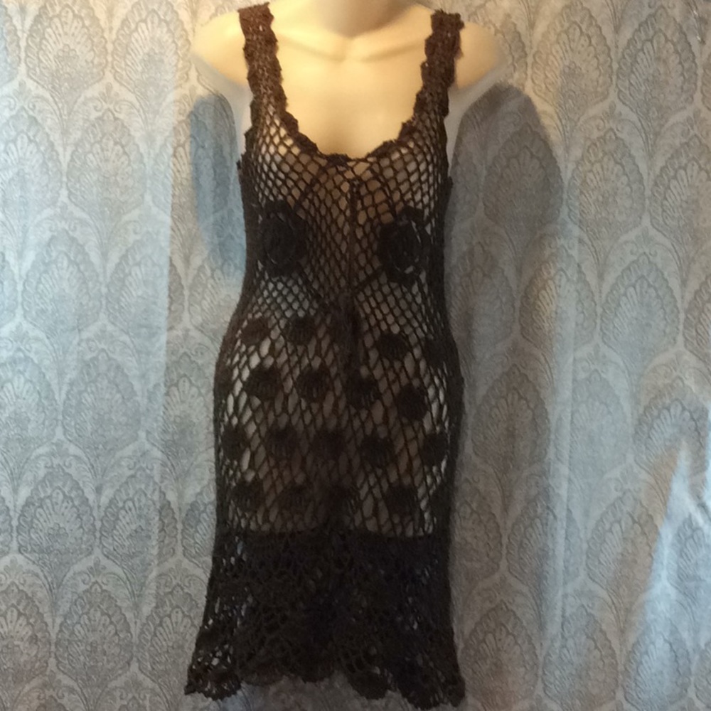 Handmade Crocheted swimsuit coverup SZ S